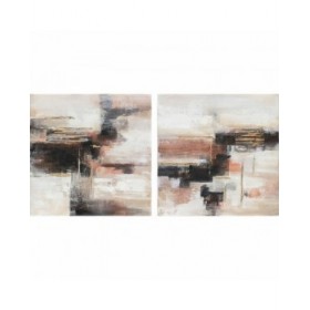 Quadro DKD Home Decor 90 x 2,4 x 90 cm Astratto Moderno (2 Unità)