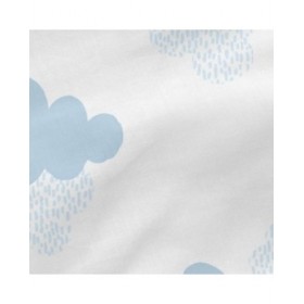 Lenzuolo con angoli HappyFriday BASIC KIDS Azzurro 60 x 120 x 14 cm Nuvole