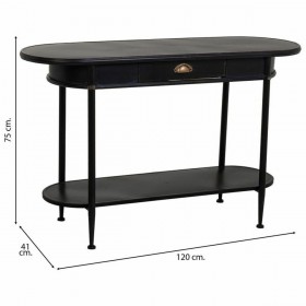 Ingresso con Cassetti Alexandra House Living Nero Metallo 41 x 75 x 120 cm