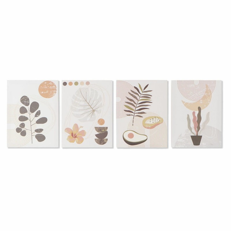 Quadro DKD Home Decor S3018141 Fiori (30 x 1,8 x 40 cm) (4 Unità)