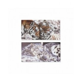 Quadro DKD Home Decor Tigre Coloniale (80 x 1,8 x 40 cm) (2 Unità)