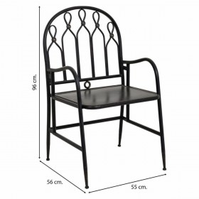 Sedia da Sala da Pranzo Alexandra House Living Nero 56 x 96 x 55 cm