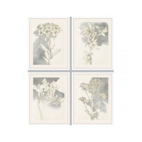 Quadro DKD Home Decor 55 x 2,5 x 70 cm Fiori Romantico (4 Pezzi)