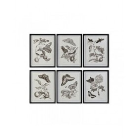 Quadro DKD Home Decor 50 x 2,5 x 65 cm Fiori Moderno (6 Pezzi)