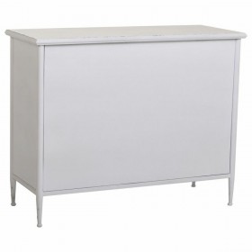 Credenza Alexandra House Living Bianco Metallo Vetro 40 x 80 x 100 cm