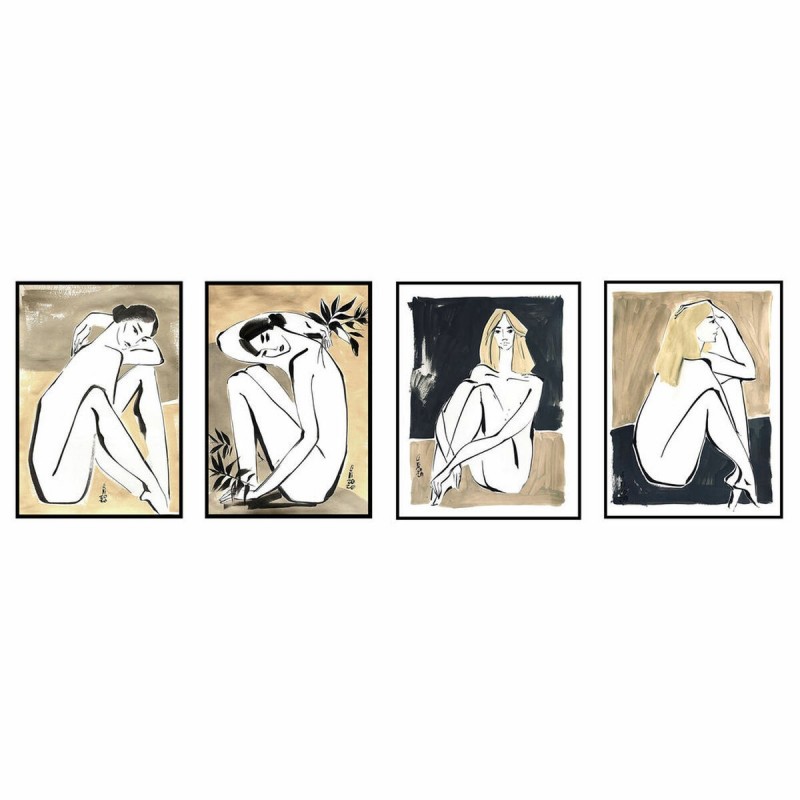 Quadro DKD Home Decor Donna Moderno (50 x 2,8 x 70 cm) (4 Unità)