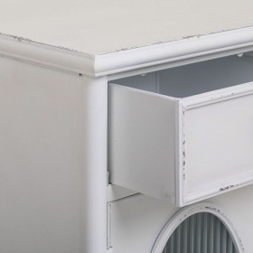 Credenza Alexandra House Living Bianco Metallo Vetro 40 x 80 x 100 cm