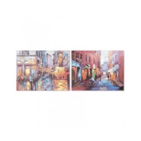 Quadro DKD Home Decor 120 x 3 x 90 cm Strada Loft (2 Unità)