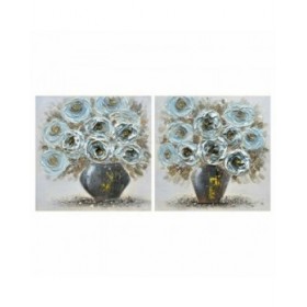 Quadro DKD Home Decor S3018303 Vaso (60 x 3 x 60 cm) (2 Unità)