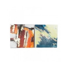 Quadro DKD Home Decor 99,5 x 3,5 x 99,5 cm Astratto Moderno (2 Unità)