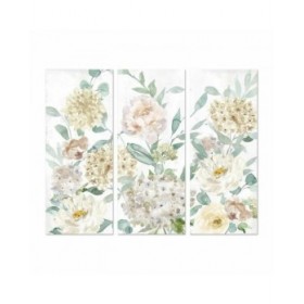 Quadro DKD Home Decor Fiori 55 x 3 x 135 cm Shabby Chic (3 Pezzi)
