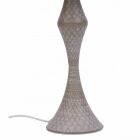 Lampada da tavolo Alexandra House Living Bianco Grigio Metallo Stoffa 220-240 V 23 x 46 x 23 cm