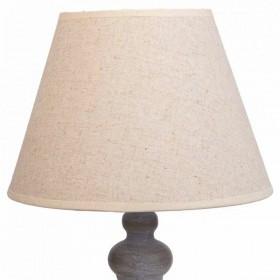 Lampada da tavolo Alexandra House Living Bianco Grigio Metallo Stoffa 220-240 V 25 x 50 x 25 cm