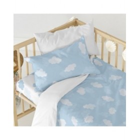 Set di copripiumino HappyFriday Basic Kids Azzurro Culla Neonato 2 Pezzi