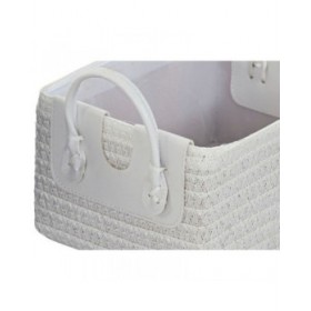 Cestino Multiuso DKD Home Decor Bianco Nero polipropilene 45 x 34 x 49 cm 4 Kg
