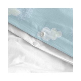 Set di copripiumino HappyFriday Basic Kids Azzurro Culla Neonato 2 Pezzi