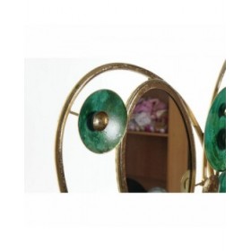 Statua Decorativa DKD Home Decor 62 x 9 x 53,3 cm Astratto Dorato Verde