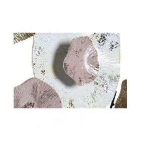 Decorazione da Parete DKD Home Decor Rosa Dorato Metallo (61 x 5.7 x 61 cm)