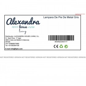 Lampada da Terra Alexandra House Living Bianco Grigio 220-240 V 38 x 154 x 38 cm