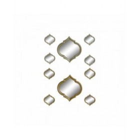 Set di Specchi DKD Home Decor Specchio Dorato Bronce polipropilene (50 x 3 x 55 cm) (2 pcs)
