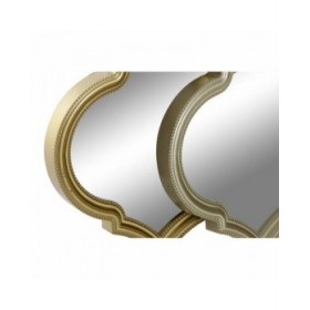 Set di Specchi DKD Home Decor Specchio Dorato Bronce polipropilene (50 x 3 x 55 cm) (2 pcs)