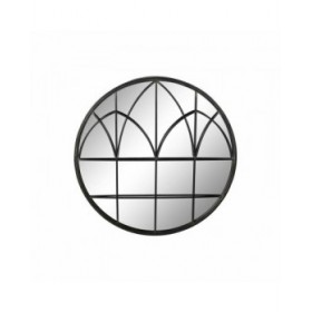 Specchio da parete DKD Home Decor Nero Moderno 76 x 4 x 76 cm