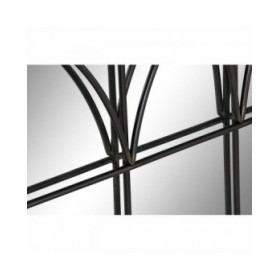 Specchio da parete DKD Home Decor Nero Moderno 76 x 4 x 76 cm