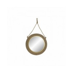 Specchio da parete DKD Home Decor Marrone Dorato 46 x 2 x 46 cm