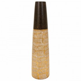 Vaso Alexandra House Living Oro Ceramica 15 x 61 x 15 cm