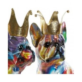 Statua Decorativa DKD Home Decor 18,5 x 11,5 x 23,5 cm Multicolore Cane (2 Unità)