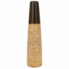 Vaso Alexandra House Living Oro Ceramica 15 x 61 x 15 cm