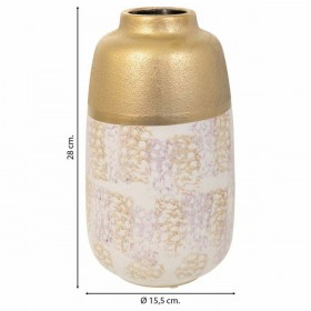 Vaso Alexandra House Living Oro Ceramica 15 x 28 x 15 cm