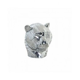 Statua Decorativa DKD Home Decor Argentato Leopardo Resina (31 x 27 x 32 cm)