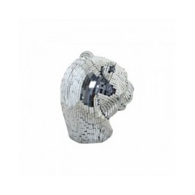 Statua Decorativa DKD Home Decor Argentato Leopardo Resina (31 x 27 x 32 cm)