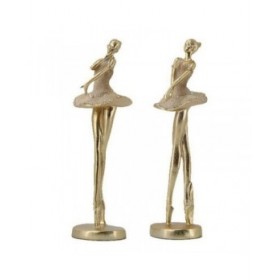 Statua Decorativa DKD Home Decor Dorato Resina (10 x 9.5 x 30 cm) (2 pcs)
