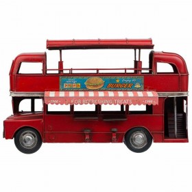 Statua Decorativa Alexandra House Living Rosso Ferro ABS Autobus 14 x 18 x 28 cm