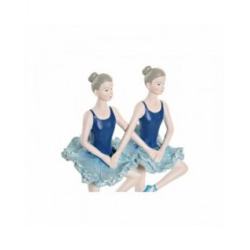 Statua Decorativa DKD Home Decor Azzurro Romantico Ballerina Classica 14 x 7,5 x 21,5 cm