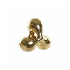 Statua Decorativa DKD Home Decor 28,5 x 18 x 26 cm Astratto Dorato