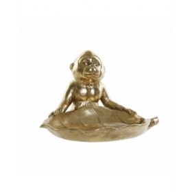 Statua Decorativa DKD Home Decor Dorato Coloniale Foglia della pianta 23 x 20,4 x 14,8 cm