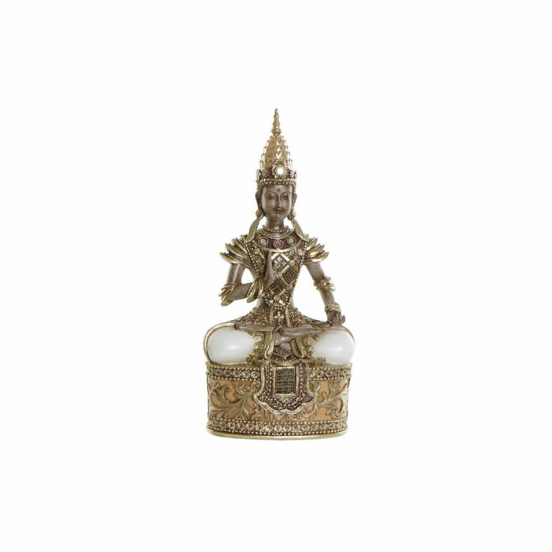Statua Decorativa DKD Home Decor Dorato Buddha Resina (13 x 7 x 27 cm)
