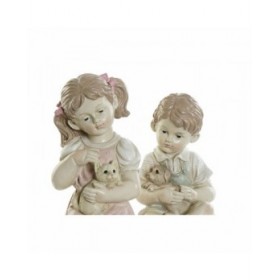 Statua Decorativa DKD Home Decor Resina Bimbo (14.5 x 16 x 26 cm) (2 pcs)