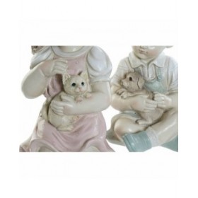 Statua Decorativa DKD Home Decor Resina Bimbo (14.5 x 16 x 26 cm) (2 pcs)