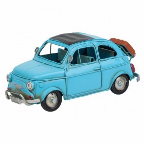 Statua Decorativa Alexandra House Living Azzurro Chiaro Ferro ABS Moto Trailer 10 x 10 x 34 cm