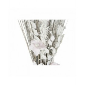 Mazzo DKD Home Decor 8424001847440 Fiori Grigio Bianco Fiore secco (40 x 40 x 150 cm) (2 Unità)
