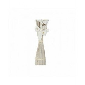 Mazzo DKD Home Decor 8424001847440 Fiori Grigio Bianco Fiore secco (40 x 40 x 150 cm) (2 Unità)