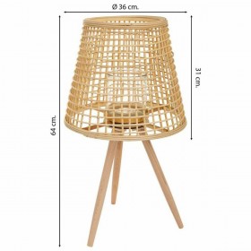 Lanterna Alexandra House Living Naturale Bambù Rattan 36 x 64 x 36 cm