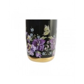 Vaso DKD Home Decor S3020480 Porcellana Nero Multicolore Shabby Chic (19 x 19 x 42 cm)