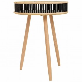 Set di 3 tavoli Alexandra House Living Nero Legno Bambù