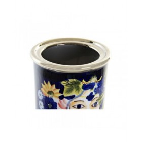 Vaso DKD Home Decor S3020492 Viso Porcellana Nero Multicolore Shabby Chic (15 x 15 x 38 cm)