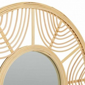 Specchio da parete Alexandra House Living Naturale Bambù Rattan 55 x 2 x 55 cm